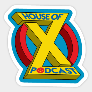 HouseOfX-Podcast by Neon Horror Sticker